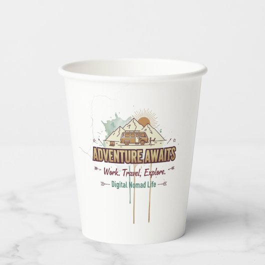 Adventure Awaits  Pappbecher (Rückseite)