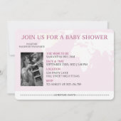 Adventure Awaits Passport Girl Baby Shower Travel Einladung (Rückseite)