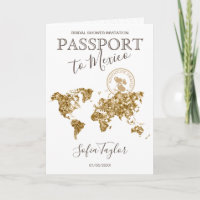 Adventure Awaits Passport Map Brautparty