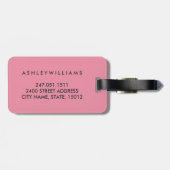 Adventure Awaits Pink World Map Gepäckanhänger (Rückseite horizontal)