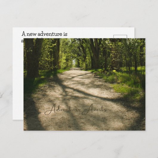 Adventure Awaits Postcard Postkarte (Vorne/Hinten)
