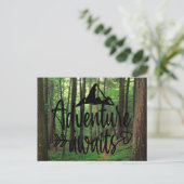 Adventure Awaits Postcard Postkarte (Stehend Vorderseite)