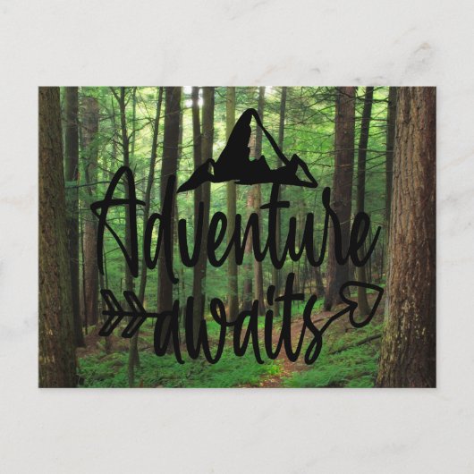 Adventure Awaits Postcard Postkarte (Vorderseite)