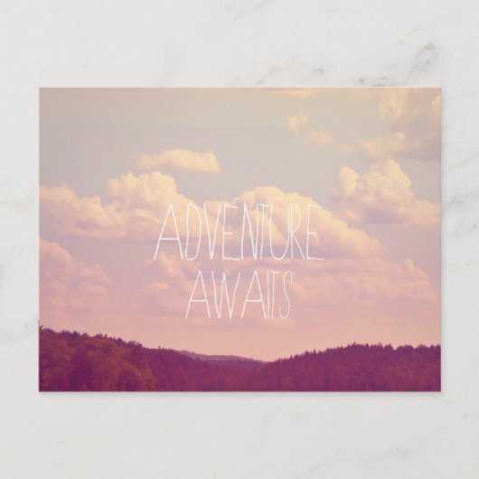 Adventure Awaits Postcard Postkarte (Vorderseite)