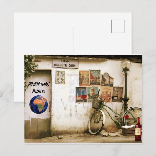  Adventure Awaits Postcard Postkarte (Vorne/Hinten)