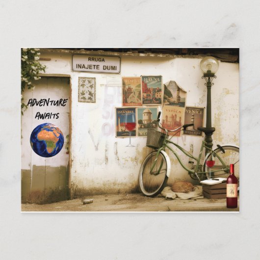 Adventure Awaits Postcard Postkarte (Vorderseite)
