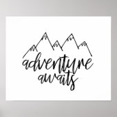 Adventure Awaits Quote Poster (Vorne)