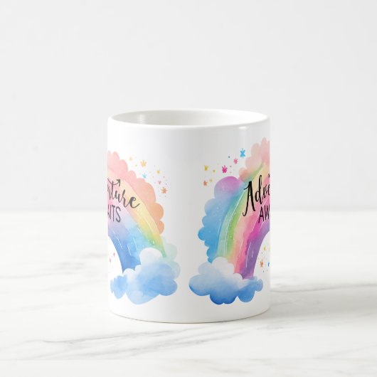 Adventure Awaits Rainbow Kaffeetasse (Mittel)