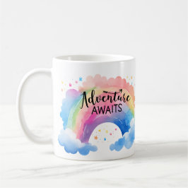 Adventure Awaits Rainbow Kaffeetasse