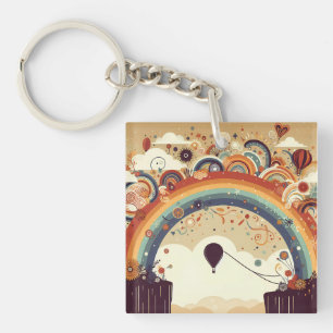 Adventure Awaits Rainbow Schlüsselanhänger
