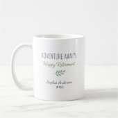 Adventure Awaits Retirement Personalized Kaffeetasse (Links)