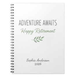 Adventure Awaits Retirement Personalized Notizblock