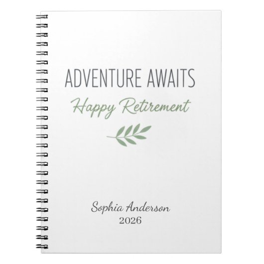 Adventure Awaits Retirement Personalized Notizblock (Vorderseite)