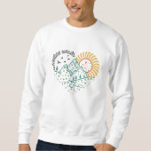 Adventure Awaits – Retro Mountain & Sun Nature Sweatshirt (Vorderseite)