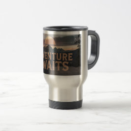 Adventure Awaits - Rugged Mountain Yeti Tumbler Reisebecher