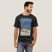 Adventure Awaits Sleigh Ride Santa Christmas T-Shirt (Vorne ganz)