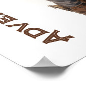 Adventure Awaits Steampunk Young Woman Poster (Ecke)