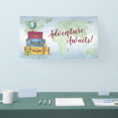 Adventure Awaits Suitcases Abschied Banner (Messe)