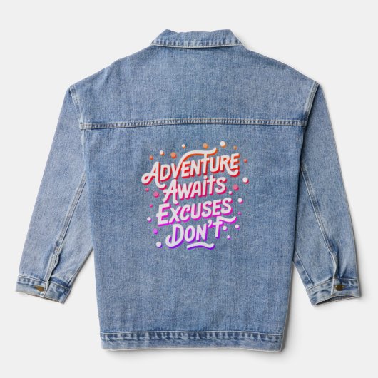 Adventure Awaits T-Shirt Jeansjacke (Rückseite)
