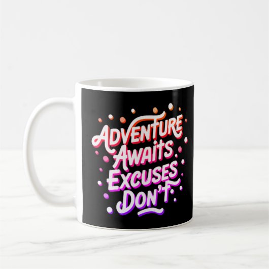 Adventure Awaits T-Shirt Kaffeetasse (Links)