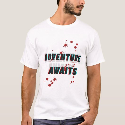 Adventure Awaits T - Shirt - Travel & Van Life T-S (Vorderseite)