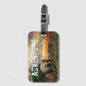 "Adventure Awaits" Thailand Elephant Gepäckanhänger (Vorderseite Vertikal)