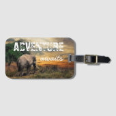 "Adventure Awaits" Thailand Elephant Gepäckanhänger (Vorderseite (Horizontal))