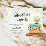 Adventure Awaits Travel Couples Kinderdusche Einladung<br><div class="desc">Wir laden Sie zu einem Besuch in Ihrem Baby ein! Reisen Thema Baby Dusche Einladung.</div>
