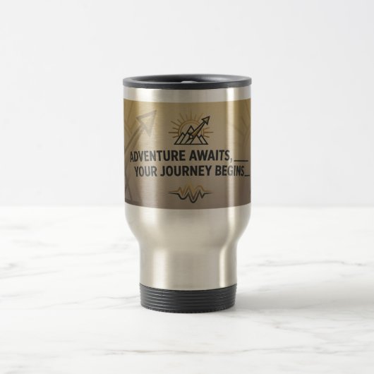 Adventure Awaits Travel Mug – Customizable Gift Reisebecher (Mittel)