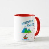 Adventure Awaits Treasure Map Kids Drawing Tasse (VorderseiteRechts)