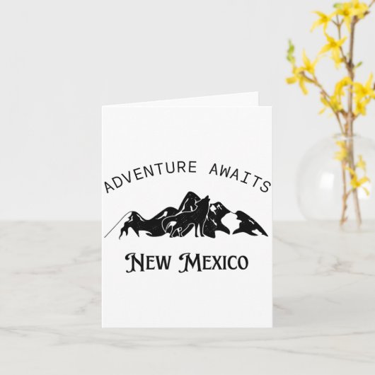 Adventure Awaits Vacation Travel New Mexico  Karte (Gelbe Blume)
