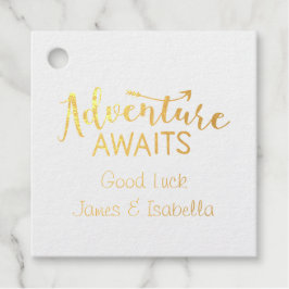 Adventure Awaits Viel Glück Personalisiert Geschenkanhänger