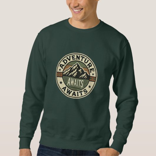 Adventure Awaits - Vintag Outdoors Sweatshirt (Vorderseite)