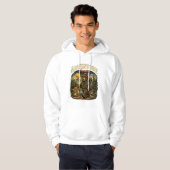 Adventure Awaits Vintage Bear Hiking White Hoodie (Vorne ganz)