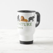 Adventure Awaits - Vintage Binoculars and Mountain Reisebecher (VorderseiteRechts)