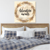 Adventure Awaits Wall Art | Travel and Wanderlust  Leinwanddruck (Insitu (Schlafzimmer))