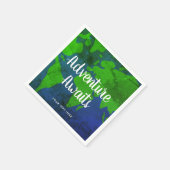 Adventure Awaits Weltkarte Erde Hochzeit Serviette (Ecke)