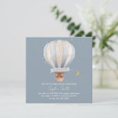 Adventure Awaits Whimsical Cute Teddy Bear Einladung (Stehend Vorderseite)