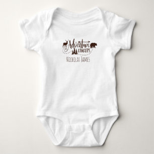 "Adventure Awaits" Wilderness Personalisiert Baby Strampler