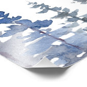 Adventure Awaits Winter Trees Baby Shower Welcome Fotodruck (Ecke)