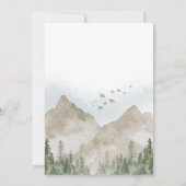 Adventure Awaits Woodland Baby Shower Einladung (Rückseite)