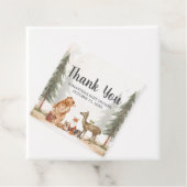 Adventure Awaits Woodland Baby Shower Geschenkanhänger (Beispiel)