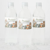 Adventure Awaits Woodland Baby Shower Wasserflaschenetikett (Flaschen)