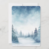 Adventure Awaits World Map Blue Forest Retirement Einladung (Rückseite)