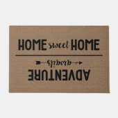 Adventure Awaits & Zuhause Sweet Zuhause Doormat Fußmatte (Vorderseite)
