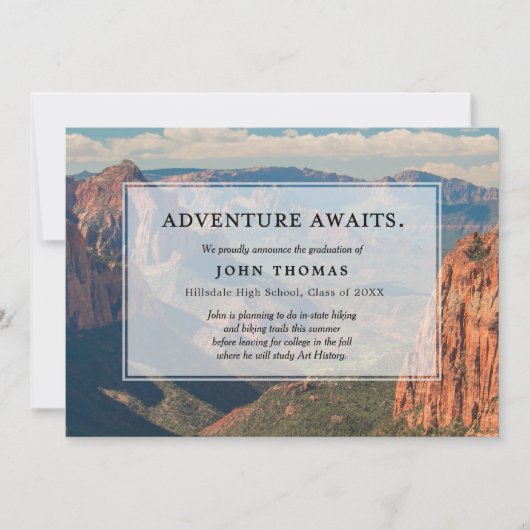 Adventure Awarits Mountain, Abschluss Ankündigung (Vorderseite)