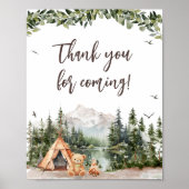 Adventure Awarits Mountain Danke für Ihr Kommen Poster (Vorne)