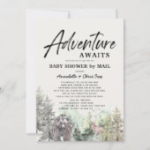 Adventure Awars Mountain Bear Baby Shower by Mail Einladung (Vorderseite)
