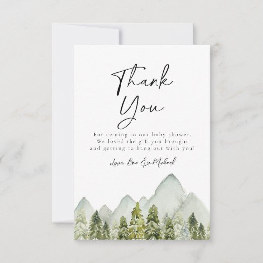 Adventure Baby Dusche Danke Karte (Vorderseite)