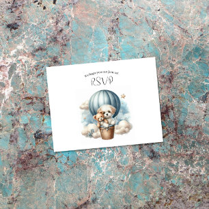 Adventure Baby Dusche Welpe Hot Air Ballon UAWG RSVP Karte